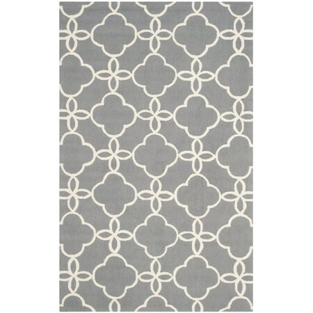Safavieh Four Seasons Hand Hooked Runner Rug- Grey - Ivory- 2 ft. 3 in. x 8 ft. FRS246B-28